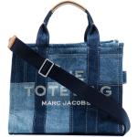 Tote bags azules de denim rebajadas con logo Marc Jacobs para mujer 