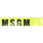 Identificadores amarillos fluorescentes de acrílico rebajados con logo MSGM 