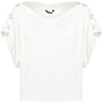 Camisetas blancas de viscosa de manga corta rebajadas manga corta de punto Guess Marciano talla XS para mujer 
