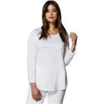 Camisetas blancas de algodón de cuello redondo manga larga con escote asimétrico MARINA RINALDI talla XL para mujer 