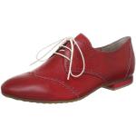 Zapatos rojos de cuero con cordones formales talla 37 para mujer 