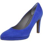 Zapatos azules de cuero de tacón talla 38,5 para mujer 