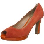 Zapatos naranja de cuero de tacón talla 41,5 para mujer 