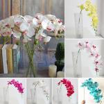 Flores artificiales lila de plástico floreadas 
