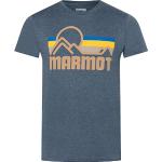 Camisetas deportivas de poliester con cuello redondo con logo Marmot talla S de materiales sostenibles para hombre 
