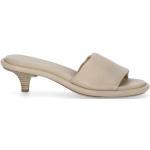 Sandalias beige de cuero rebajadas de verano con tacón de 3 a 5cm MARSÈLL talla 40 para mujer 