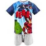 Pijamas cortos infantiles grises de algodón Capitán América 3 años 