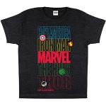 Camisetas negras de licra de manga corta infantiles Avengers 8 años 