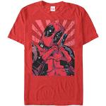 Camisetas orgánicas rojas Deadpool talla XL de materiales sostenibles para mujer 