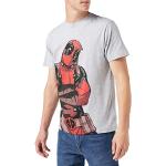 Camisetas grises de poliester de manga corta Deadpool manga corta con cuello redondo con capucha talla M para hombre 