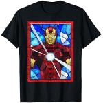 Marvel Iron Man Arc Reactor Beams Stained Glass Portrait Camiseta