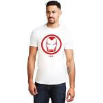 Camisetas blancas Iron Man con logo talla L para hombre 