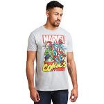 Camisetas deportivas grises rebajadas Marvel con cuello redondo transpirables con capucha talla S para hombre 