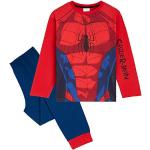 Marvel Pijama Niño Spiderman, Conjunto de Pijama Dos Piezas de Manga Larga para Niños y Adolescentes 2-14 años (Rojo Spiderman, 7-8 Años)