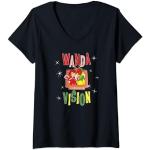 Marvel WandaVision Wanda & Vision Retro TV Artwork Camiseta Cuello V