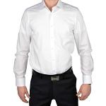 Camisas blancas de algodón de manga larga manga larga formales Marvelis talla M para hombre 