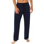 Pijamas largos azul marino de algodón tallas grandes transpirables talla XXL para hombre 