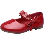 Pantuflas botines rojas de lona de invierno formales acolchadas talla 24 infantiles 