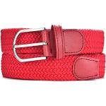 Cinturones elásticos rojos de poliester largo 110 para mujer 
