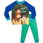 Masha y el Oso Pijamas de Manga Larga para niños Multicolor 4-5 Años