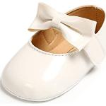 MASOCIO Zapatos Bebe Niña Primeros Pasos Bailarinas Bebé Princesa Bautizo Mary Jane Calzado Talla 20 12-18 Meses Blanco