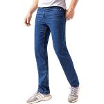 Pantalones azul marino de algodón de cintura alta de verano ancho W42 lavable a máquina para hombre 