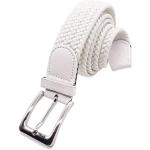 Cinturones elásticos blancos de poliester lavable a mano con trenzado talla XL para mujer 
