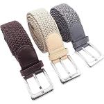 Cinturones elásticos grises largo 105 con trenzado talla L para mujer 