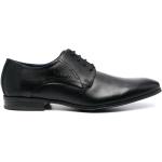 Zapatos negros de goma con cordones rebajados con tacón cuadrado con cordones formales con logo Bugatti talla 46 para hombre 