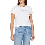 Mavi Love Earth Printed Top Camiseta, Blanco, S para Mujer