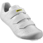 Zapatillas blancas de sintético de ciclismo rebajadas con velcro Mavic Cosmic talla 46,5 para hombre 