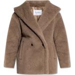 Abrigos cortos marrones de alpaca con escote cruzado MAX MARA talla L para mujer 
