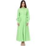 Vestidos largos verdes de popelín rebajados maxi MAX MARA talla L para mujer 