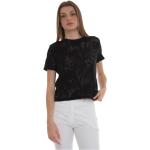 Camisetas negras de poliamida de algodón  rebajadas informales MAX MARA con crochet talla L para mujer 