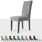 Fundas grises de terciopelo para silla rebajadas 
