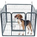 MaxxPet Puppy Run - Foldable Dog Run Made of Steel - Fence for Dogs, Puppies and Other Pets - Adjustable Outdoor Run - Foldable - 4 Pieces - 81 x 79 cm