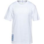 Camisetas blancas de poliester de manga corta manga corta con cuello redondo con logo Alexander McQueen McQ talla XXS para hombre 
