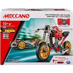 MECCANO - COCHE Y MOTO - Moto Street Fighter 5 en 1 - Modelos de Coches y motos para Construir - Juego de construcción con 2 herramientas y 132 piezas - 6053371 - Juguetes Niños 10 años +
