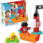 Mega Bloks- Peek A Blocks Pirate Ship, Multicolor (Mattel GRV34)