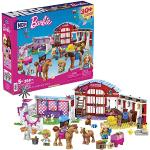 MEGA Construx Barbie Establos de caballos, cuadra con muñecas, caballos, bloques de construcción y accesorios de juguete (Mattel HDJ87)