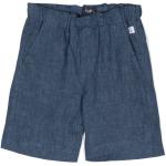 Mini shorts azules de algodón rebajados informales con logo IL GUFO talla XS para mujer 