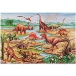 Rompecabezas de cartón de dinosaurios con motivo de dinosaurios 