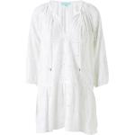Vestidos vaporosos blancos de algodón tres cuartos Melissa Odabash talla L para mujer 