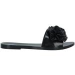 Sandalias negras de goma de tacón floreadas Melissa talla 38 para mujer 