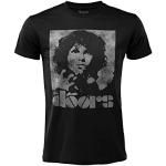 Merch Traffic Camiseta The Doors Jim Morrison con estampado frontal, color negro, unisex, adulto, Negro , XXL