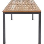 Mesa de aluminio y madera eucalipto naterial oris de 200x90x75 cm
