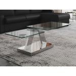 Mesas transparentes de acero inoxidable de cristal  rebajadas minimalista 