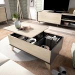 Mesas auxiliares grises de madera modernas de materiales sostenibles 