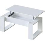 Mesas auxiliares blancas de madera de materiales sostenibles 