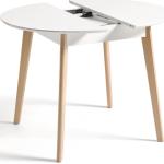 Mesas blancas de madera de cocina  90 cm de diámetro 